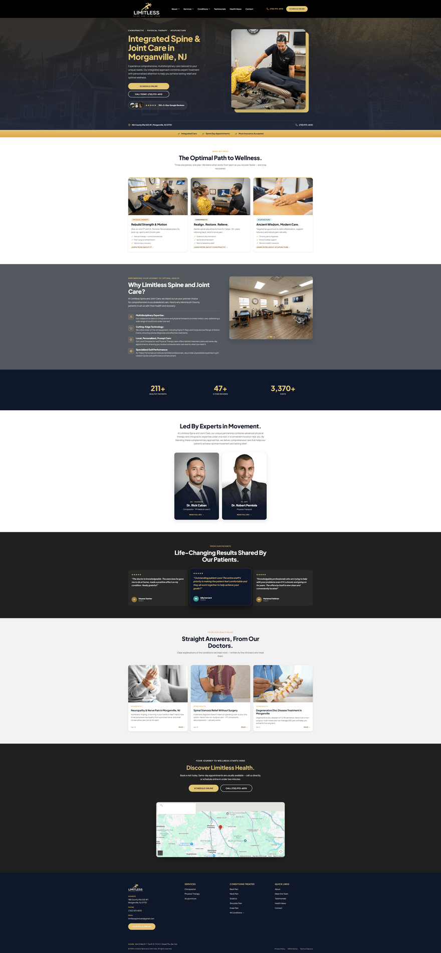 Limitless Spine & Joint Care website